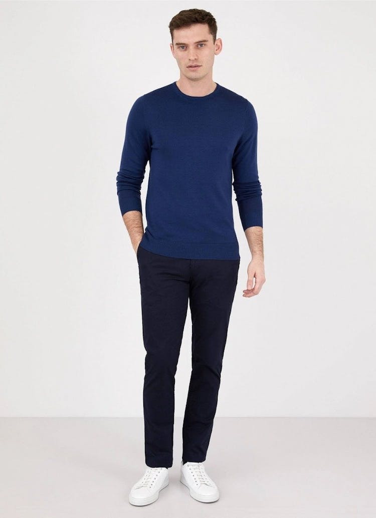 Product gallery image number 5 for product Fine Merino Wool Crewneck Sweater - Men's