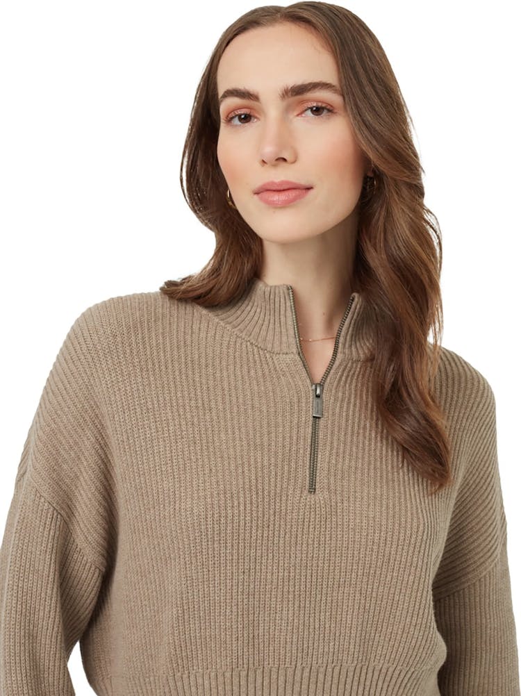 Product gallery image number 3 for product Highline 1/4 Zip Mock Neck Sweater - Women's