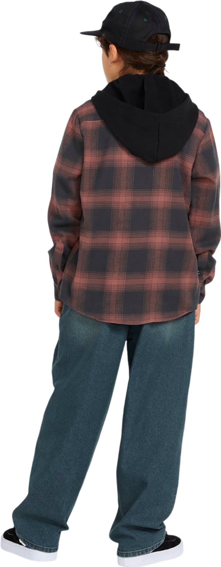 Product gallery image number 2 for product Neta Stone Hooded Long Sleeve Flannel Shirt - Big Boys 