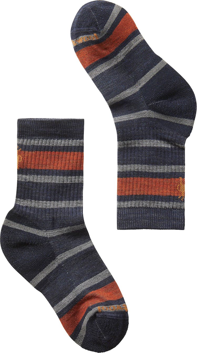 Product gallery image number 1 for product Classic Hike Light Cushion Striped Crew Socks - Kids