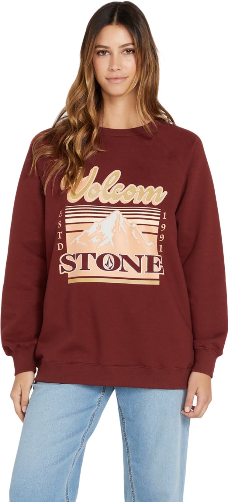 Product gallery image number 1 for product Stone Magic Boyfriend Crew Neck Sweatshirt - Women's