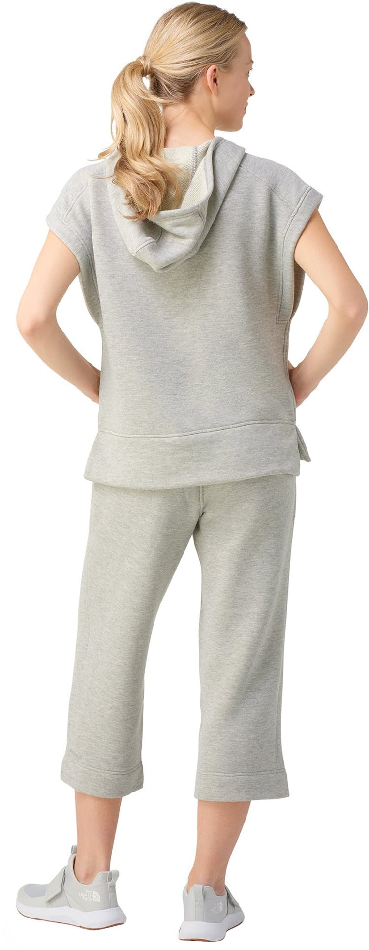 Product gallery image number 3 for product Recycled Terry Short Sleeve Hoodie Sweatshirt - Women's