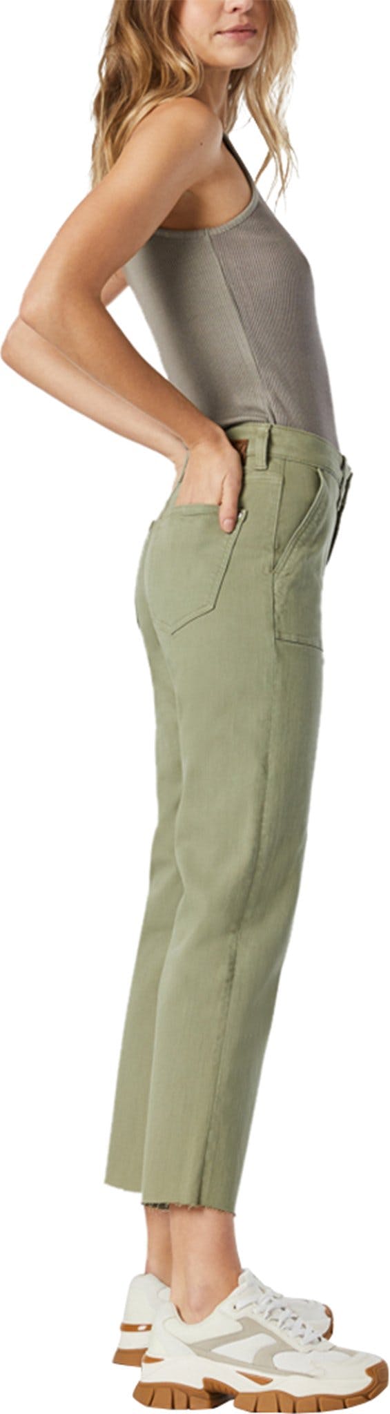 Numéro de l'image de la galerie de produits 3 pour le produit Pantalon jambe droite à taille haute et poche avant Shelia - Femme