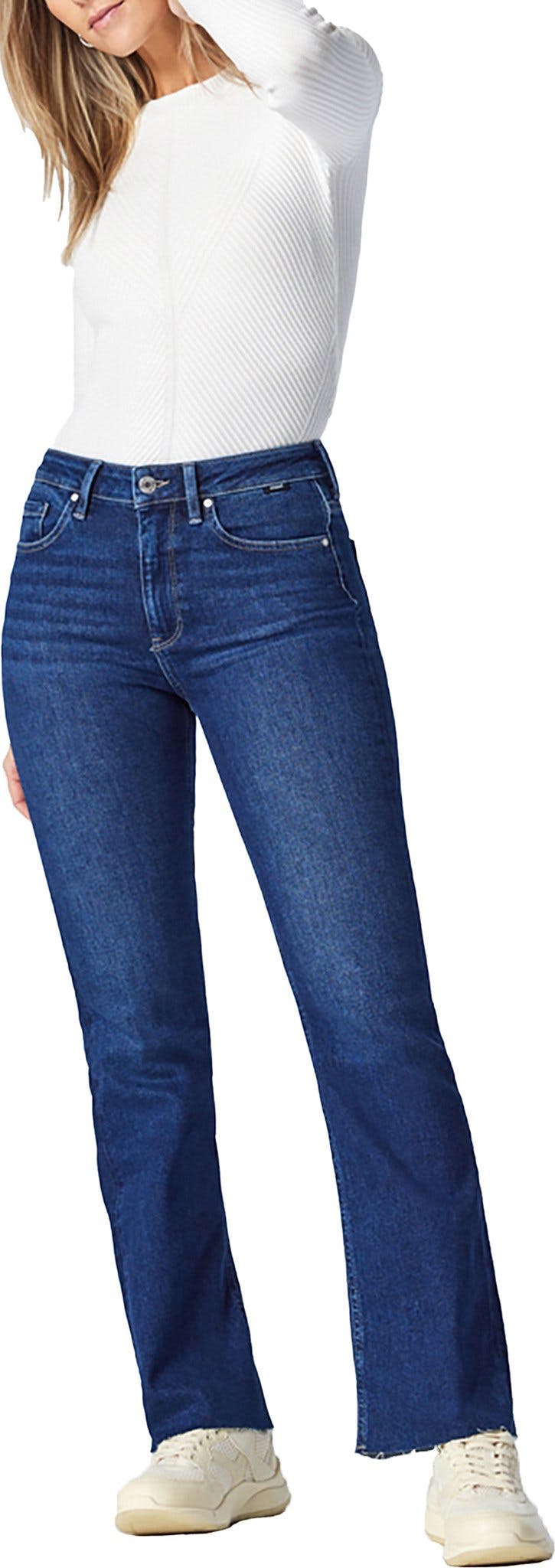 Product gallery image number 1 for product Maria Dark Brushed Flex Blue Denim Jean - Women's