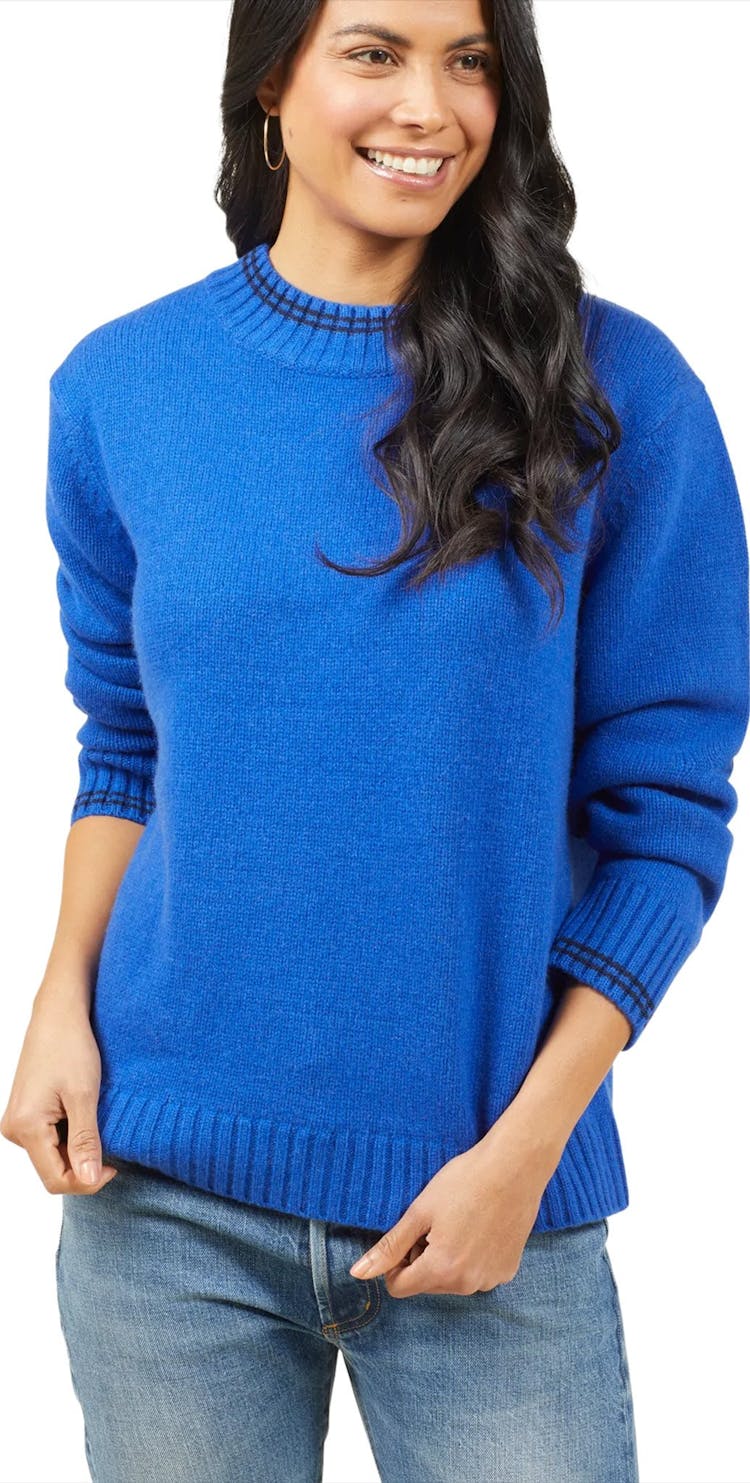 Product gallery image number 1 for product Archer Cashmere Crew Neck Tipping Sweater - Women's