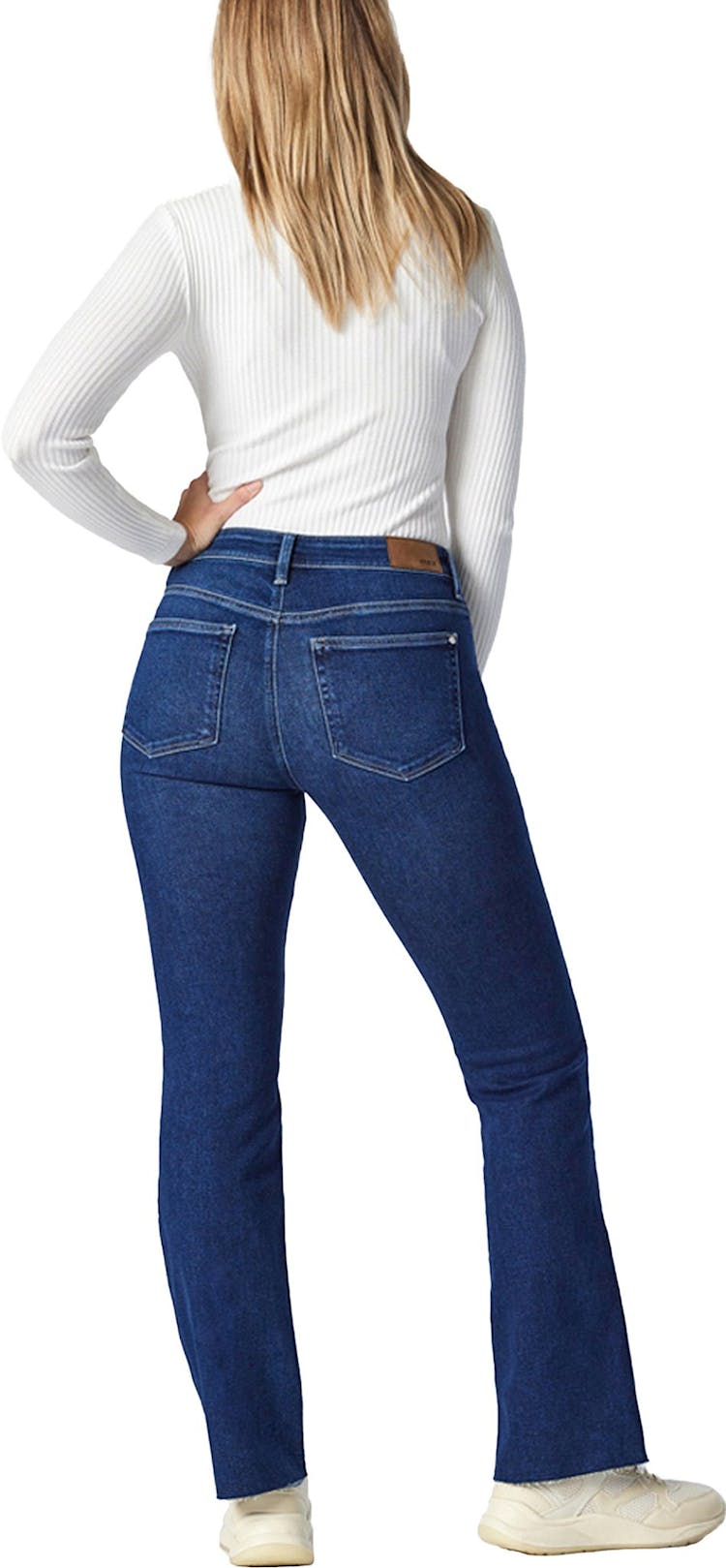 Product gallery image number 2 for product Maria Dark Brushed Flex Blue Denim Jean - Women's
