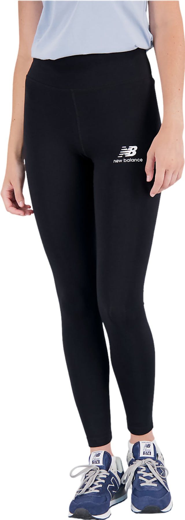 Image de produit pour Legging en coton à logo en surimpression Essentials - Femme