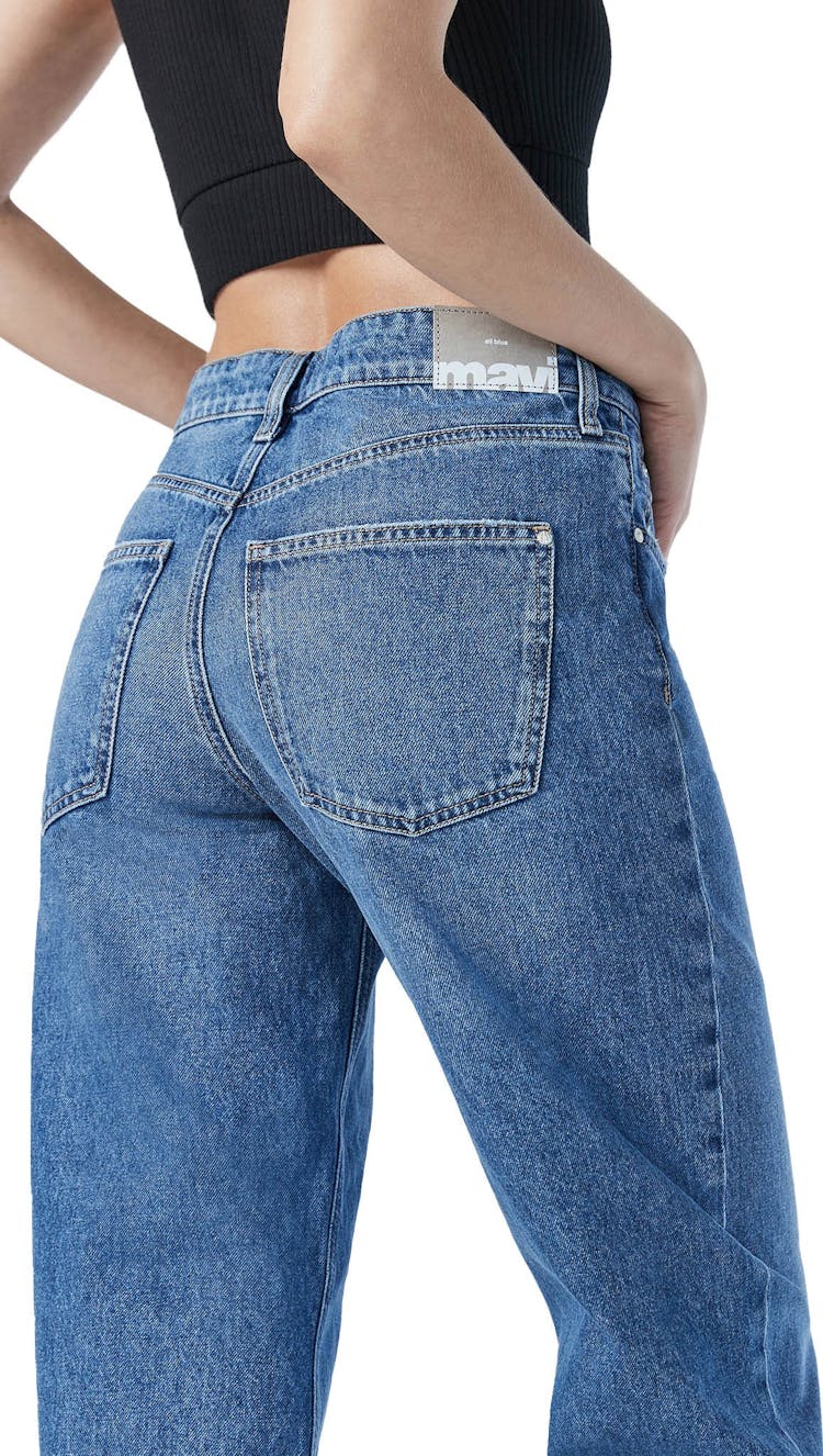 Product gallery image number 2 for product Berlin Mid Organic Blue High Rise Dad Jeans - Women's
