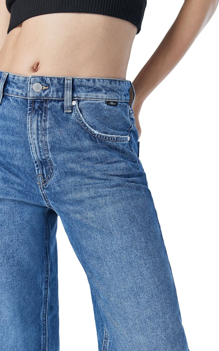 Product gallery image number 4 for product Berlin Mid Organic Blue High Rise Dad Jeans - Women's
