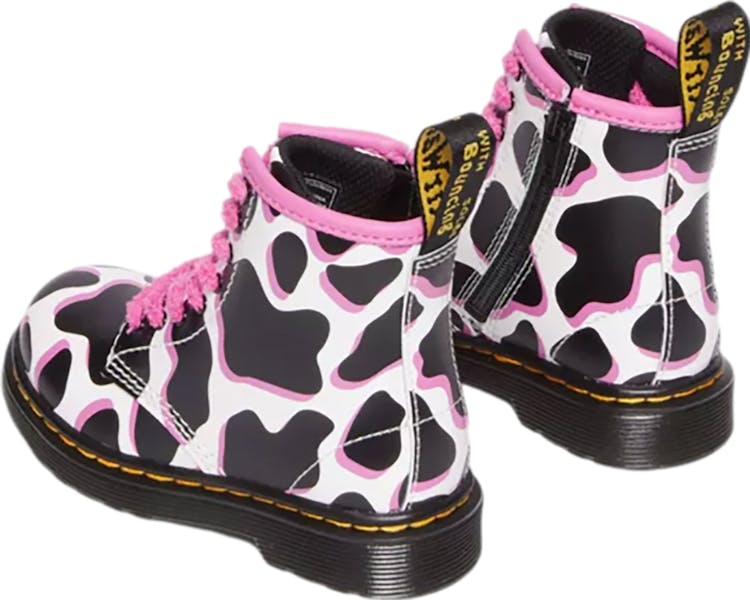 Product gallery image number 6 for product 1460 Cow Print Patent Leather Lace Up Boots - Toddler Girls