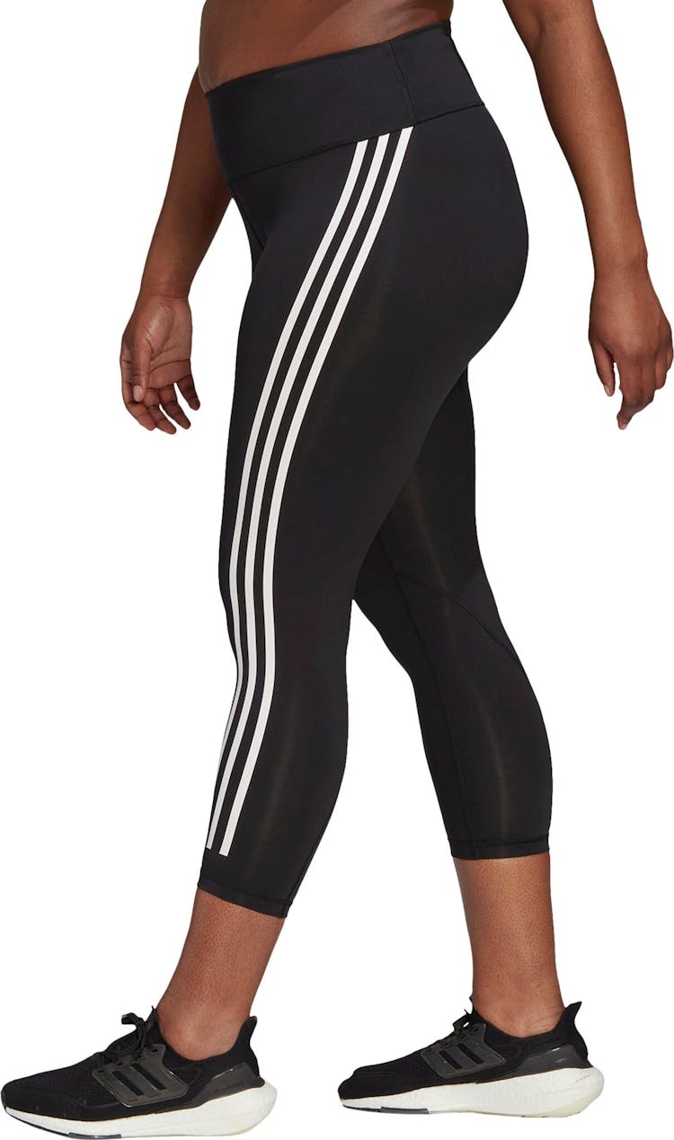 Product gallery image number 6 for product Optime Trainicons 3-Stripes 7/8 Tights (Plus Size) - Women's