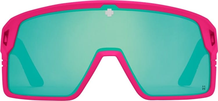 Product gallery image number 3 for product Monolith Sunglasses  - Matte Neon Pink - Happy Bronze Light Green Spectra Mirror