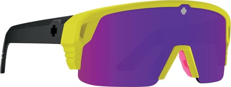 Product gallery image number 1 for product Monolith 5050 Sunglasses  - Matte Neon Yellow - Happy Bronze Purple Spectra Mirror