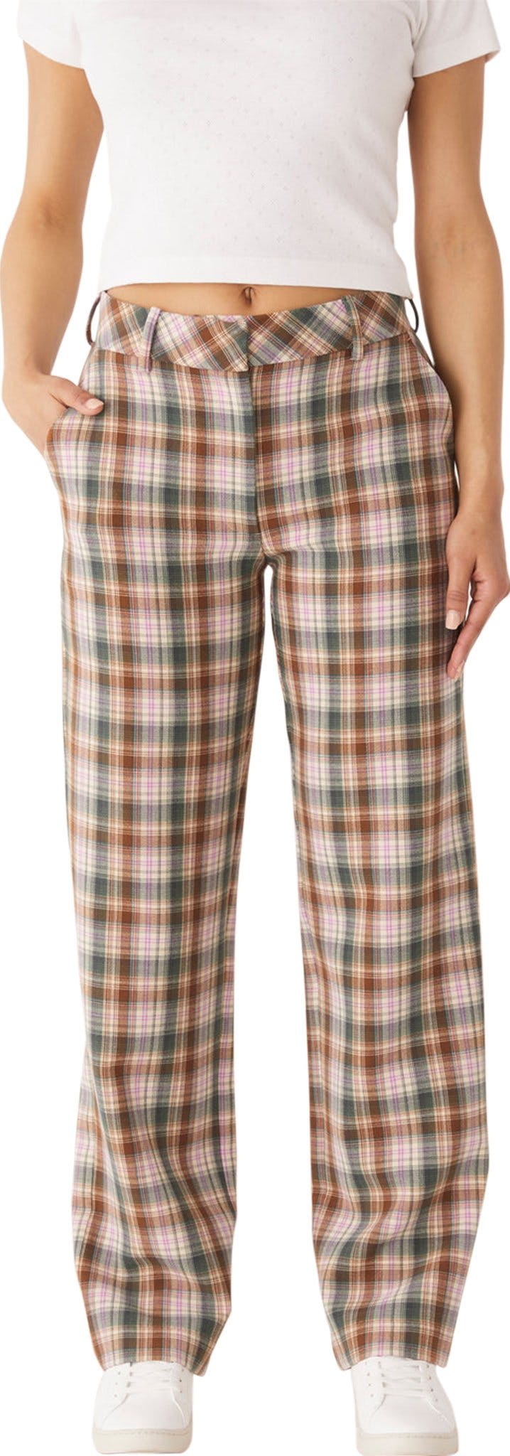 Product gallery image number 3 for product Jane Double Weave Plaid Straight Leg Pant - Women's