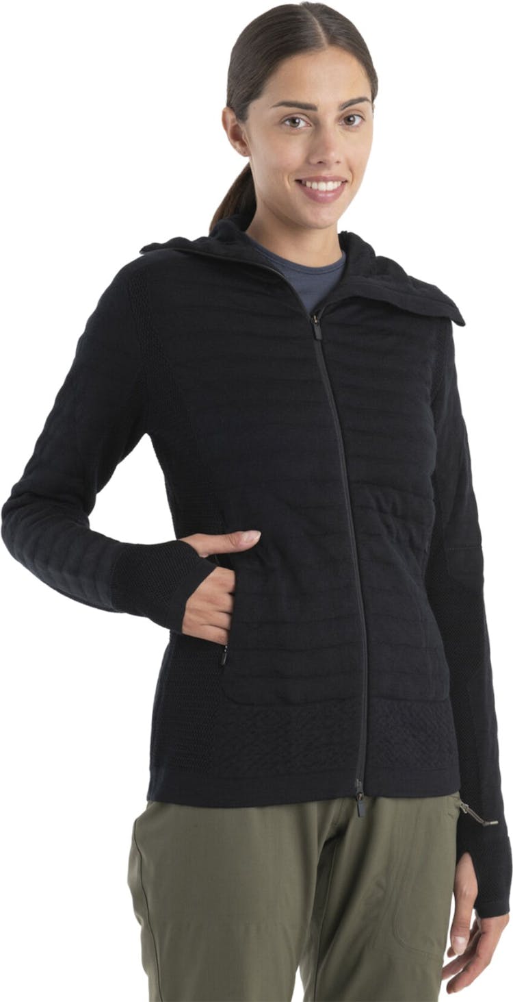 Product gallery image number 6 for product ZoneKnit Merino Explore Long Sleeve Zip Hoodie - Women's