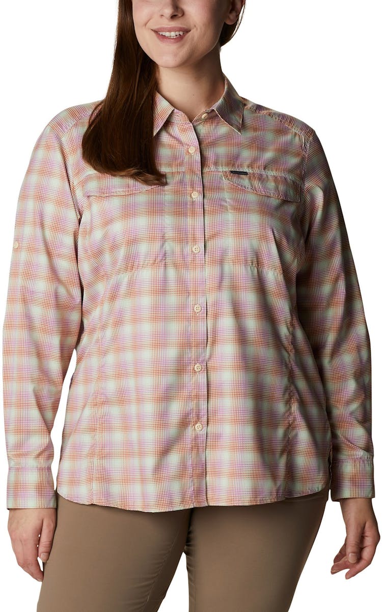 Product gallery image number 1 for product Silver Ridge Lite Plaid Long Sleeve Shirt Plus Size - Women's