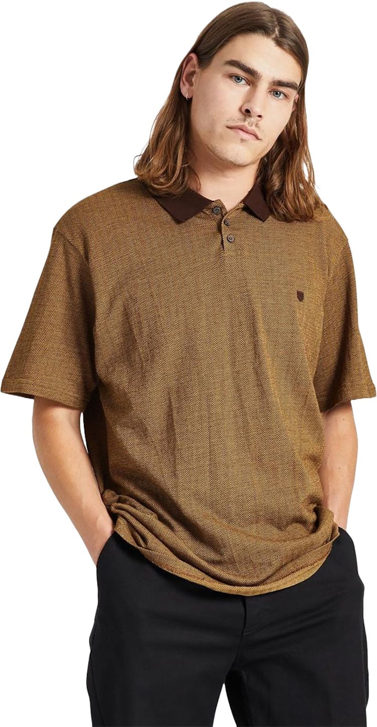 Product gallery image number 2 for product Shield Herringbone Short Sleeve Polo - Men's