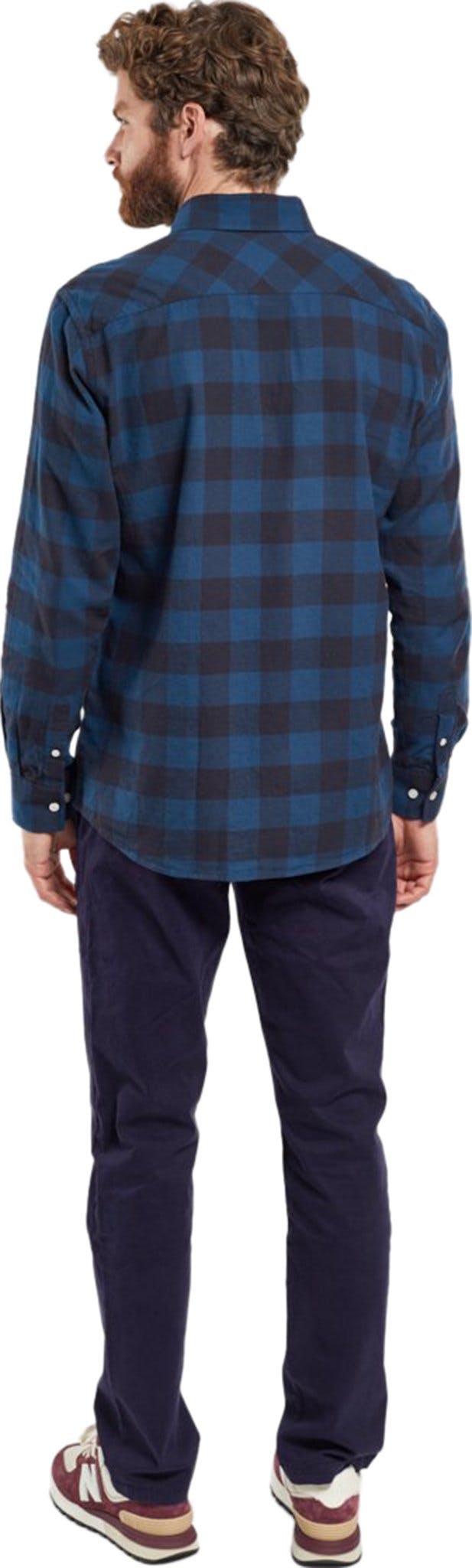Numéro de l'image de la galerie de produits 3 pour le produit Chemise droite à col boutonné et carreaux fondu - Homme