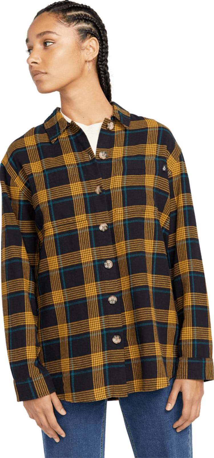 Product gallery image number 2 for product Oversize Me Long Sleeve Flannel Shirt - Women's