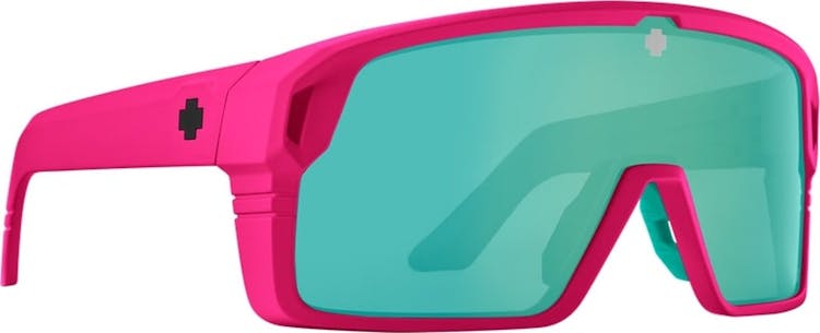 Product gallery image number 1 for product Monolith Sunglasses  - Matte Neon Pink - Happy Bronze Light Green Spectra Mirror