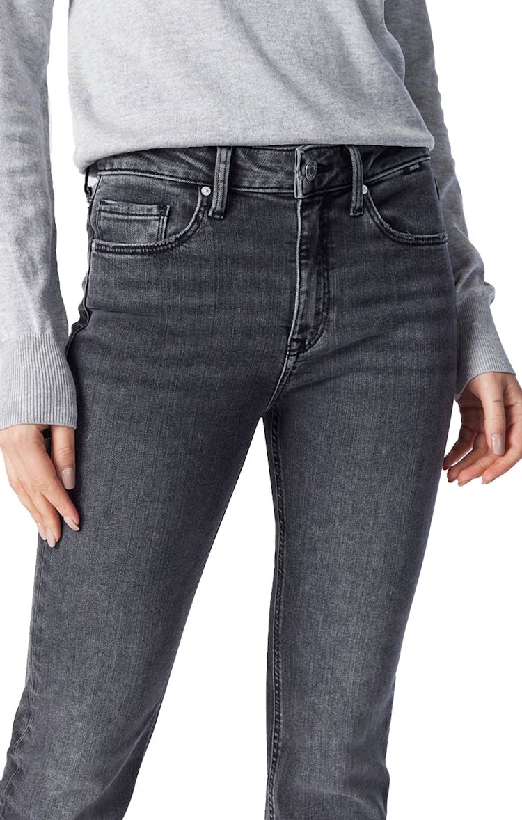 Product gallery image number 3 for product Maria Slit Mid Smoke Organic Blue Denim Jean - Women's