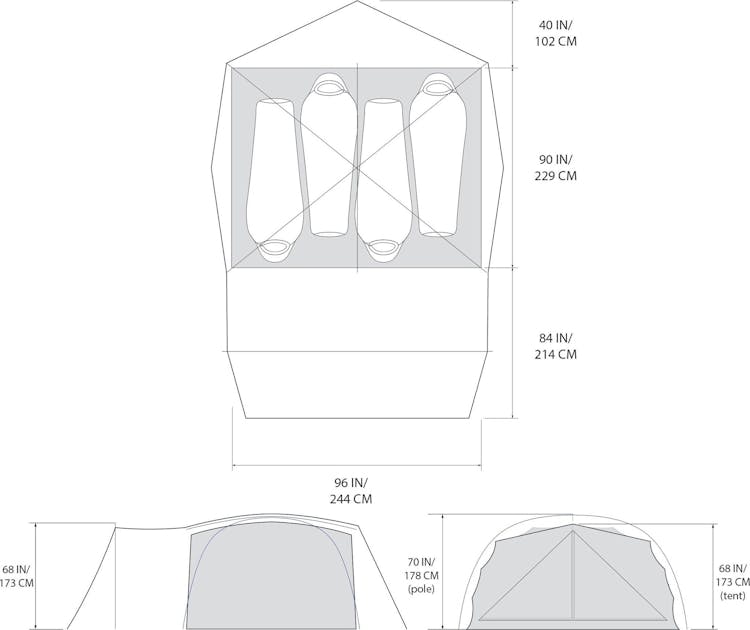 Product gallery image number 9 for product Bridger 4 Tent - 4 person
