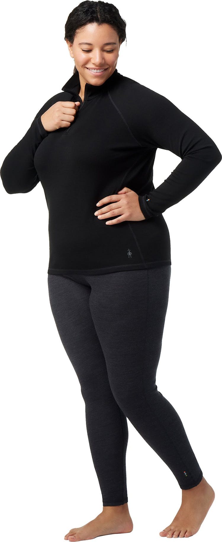 Product gallery image number 2 for product Classic Thermal Merino Boxed 1/4 Zip Base Layer [Plus Size] - Women's