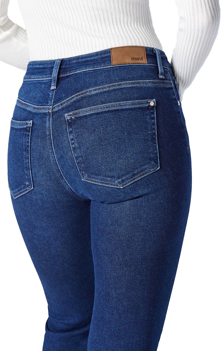 Product gallery image number 3 for product Maria Dark Brushed Flex Blue Denim Jean - Women's