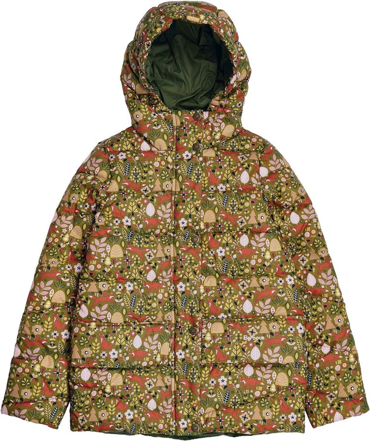 Product gallery image number 1 for product Printed Bracken Hooded Quilt Jacket - Girls