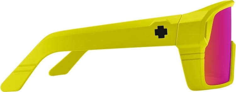 Product gallery image number 2 for product Monolith Sunglasses  - Matte Neon Yellow - Happy Gray Green Pink Spectra Mirror