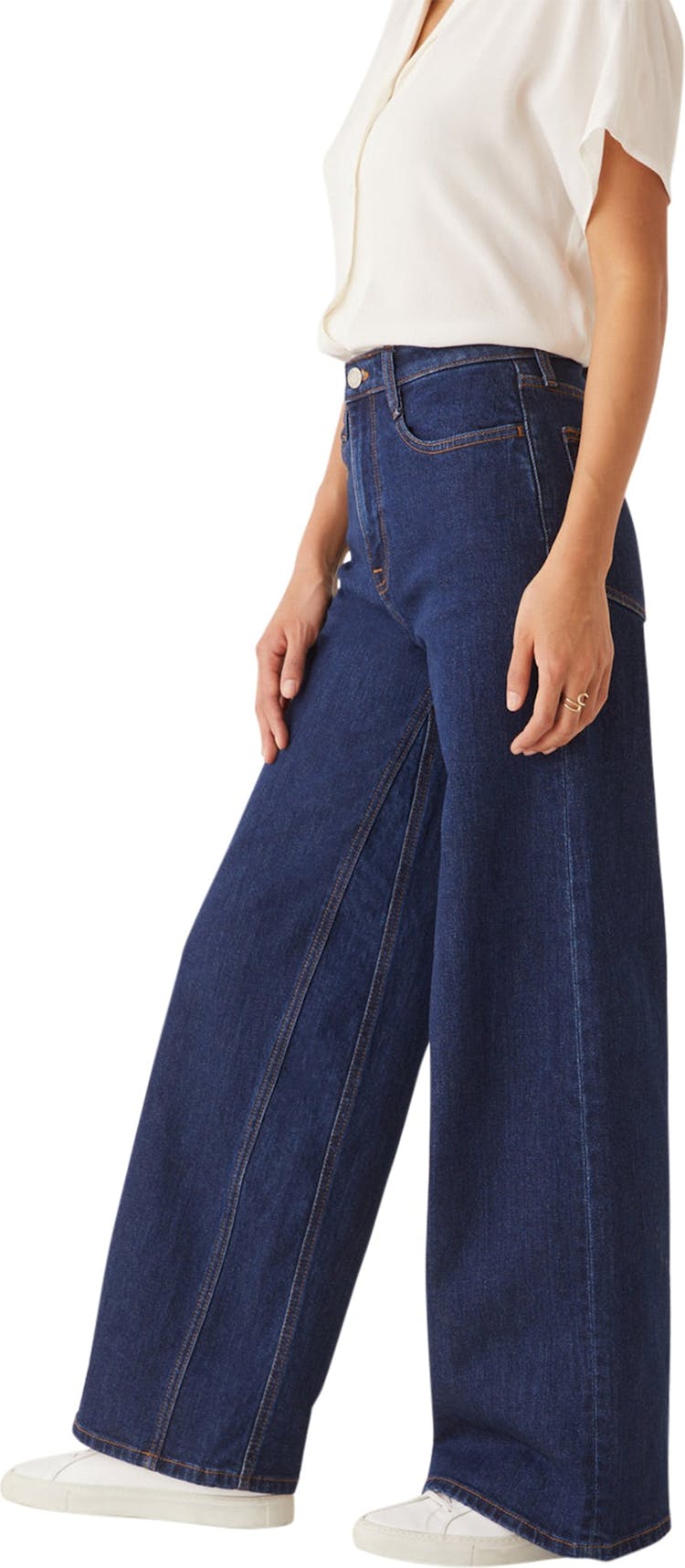Numéro de l'image de la galerie de produits 6 pour le produit Pantalon en denim à jambe large Nina - Femme