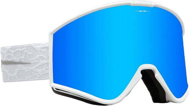 Image de produit pour Lunette de ski Kleveland - Nuron blanc mat - bleu chrome - Unisexe