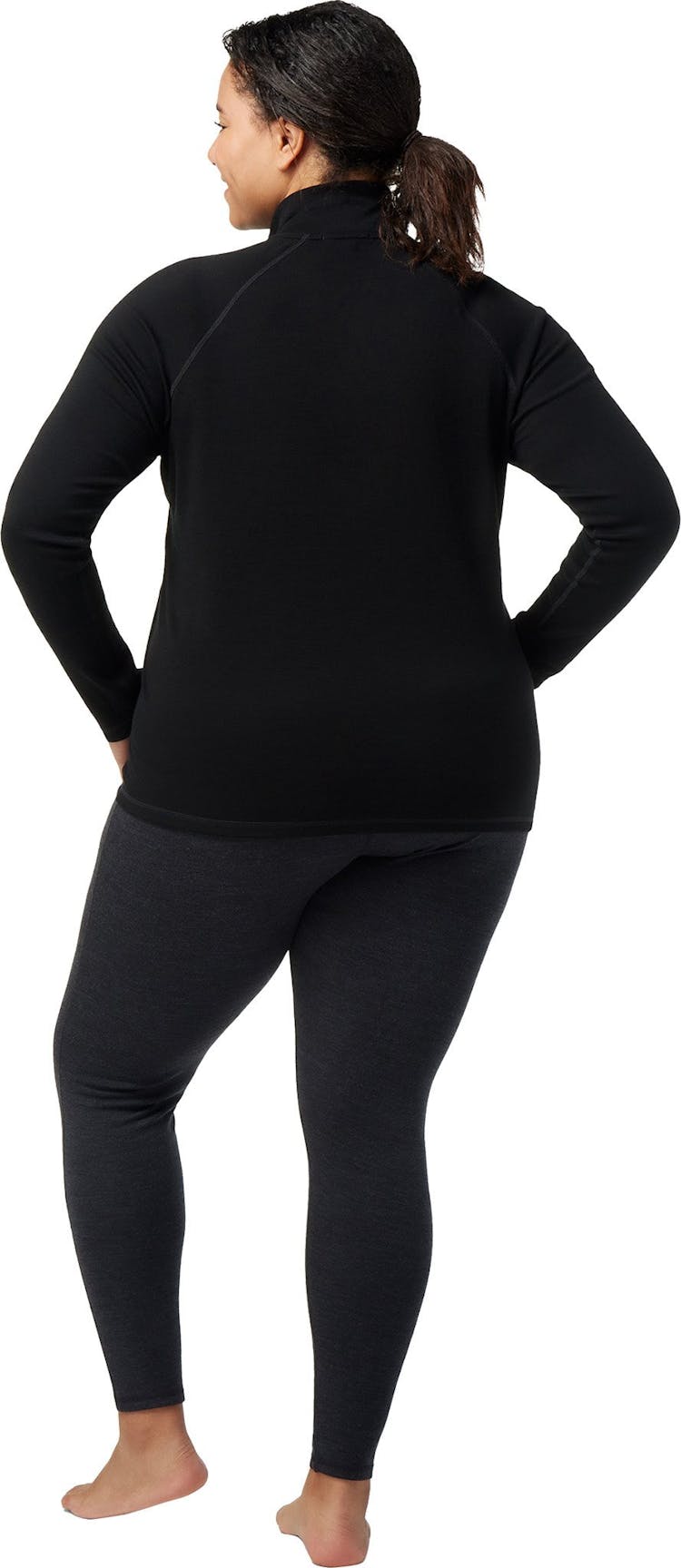 Product gallery image number 3 for product Classic Thermal Merino Boxed 1/4 Zip Base Layer [Plus Size] - Women's