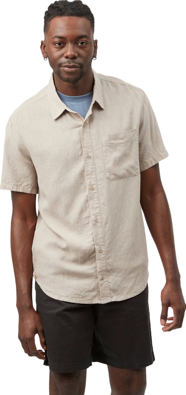 Numéro de l'image de la galerie de produits 1 pour le produit Chemise boutonnée à manches courtes en chanvre - Homme