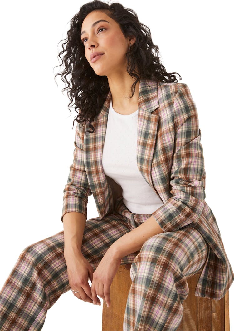 Product gallery image number 5 for product Jane Double Weave Plaid Straight Leg Pant - Women's
