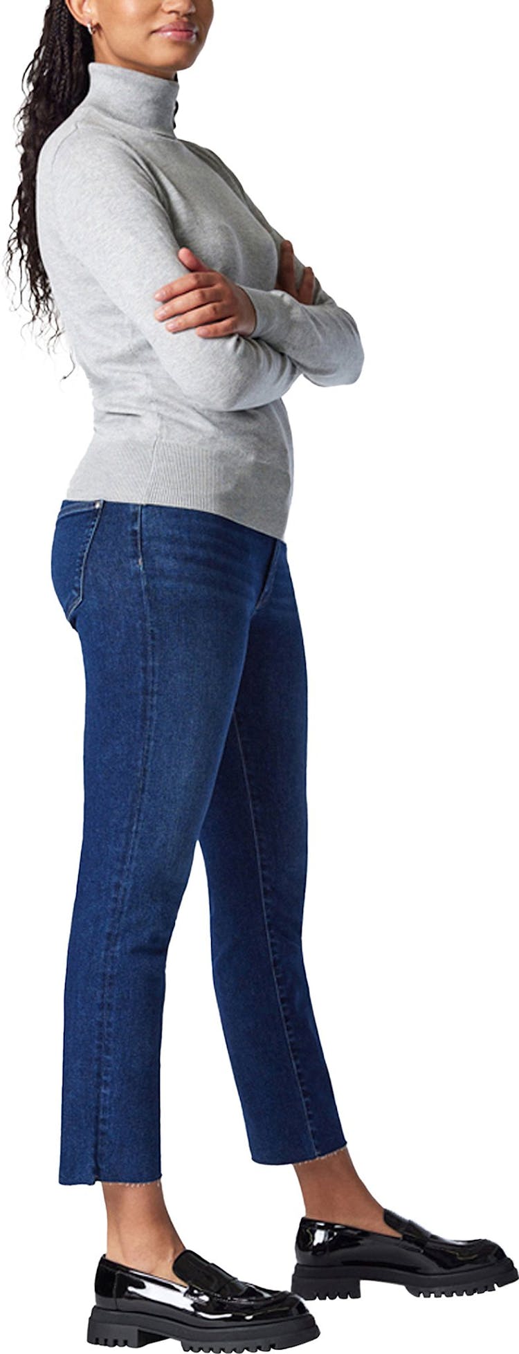 Product gallery image number 3 for product Viola Dark Brushed Flex Blue Denim Jean - Women's