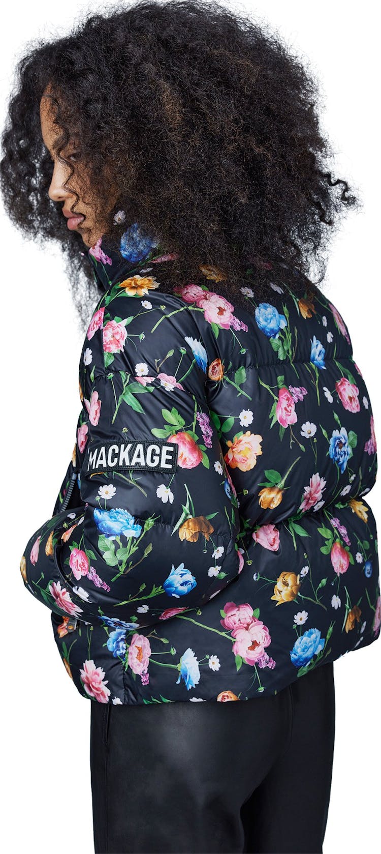 Product gallery image number 2 for product Mylah-FL Recycled Light Down Jacket with Floral Print - Women's