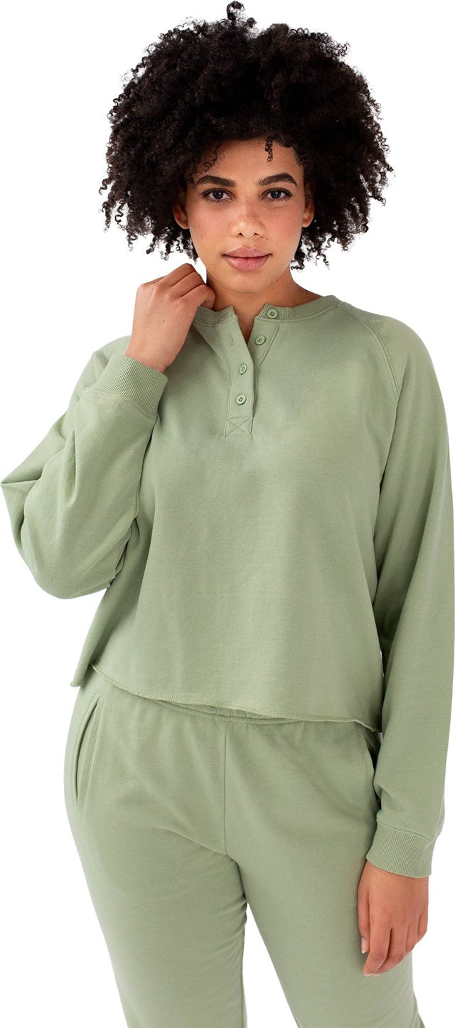 Product image for Crop Henley Sweatshirt - Women's