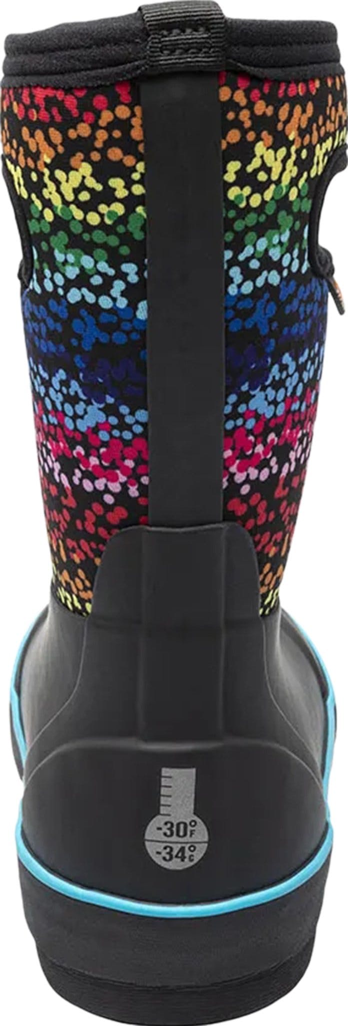 Product gallery image number 3 for product Classic II Rainbow Dots Insulated Rain Boots - Kids