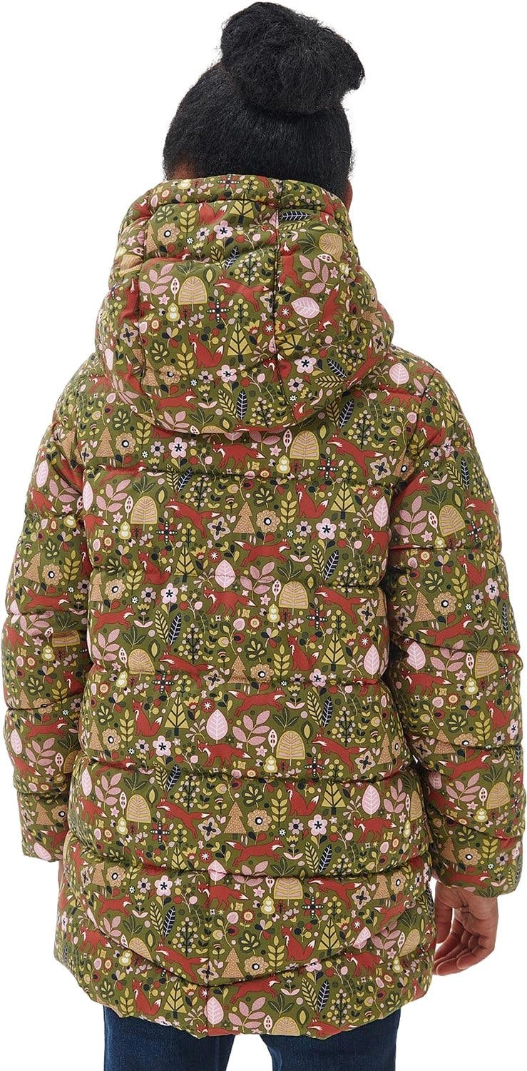 Product gallery image number 4 for product Printed Bracken Hooded Quilt Jacket - Girls