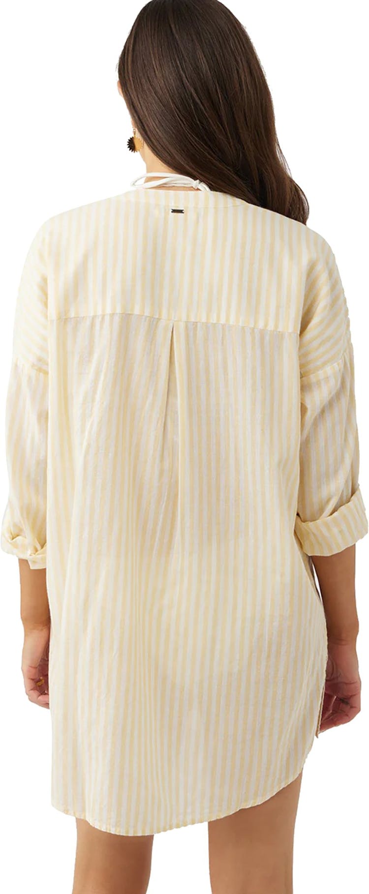 Product gallery image number 2 for product Belizin Stripe Woven Short Sleeve Coverup Top - Women's