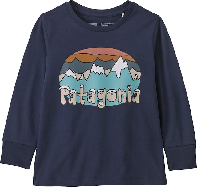 Image de produit pour T-shirt à manches longues en coton Fitz Roy Flurries Regenerative Organic Certified - Bébé