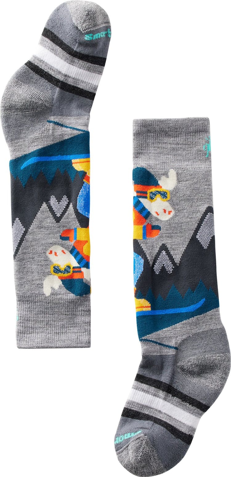 Product gallery image number 1 for product Wintersport Full Cushion Mountain Moose Pattern OTC Socks - Kids
