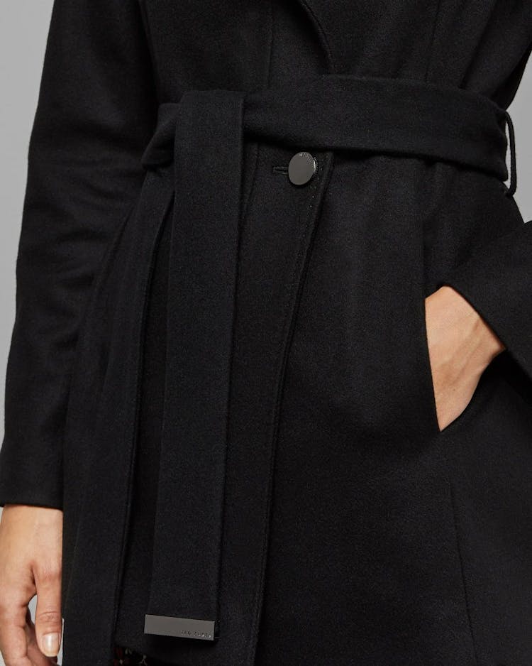 Numéro de l'image de la galerie de produits 5 pour le produit Manteau court en laine à ceinture Drytaa - Femme