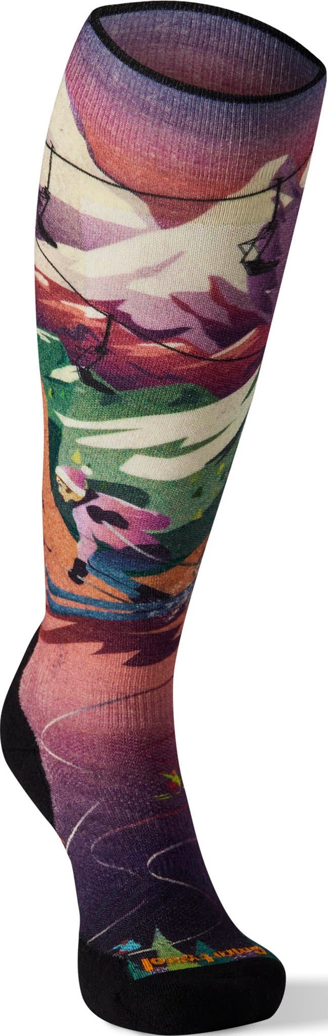Numéro de l'image de la galerie de produits 2 pour le produit Mi-chaussettes à matelassage ciblé imprimé Lift Bunny de Performance Ski - Femme