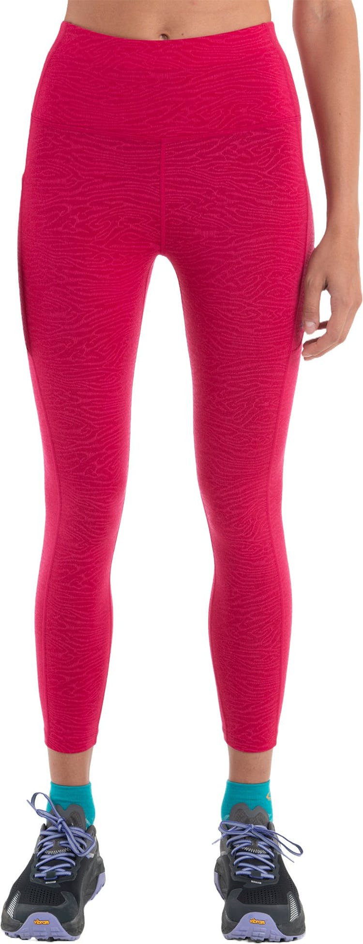 Product gallery image number 4 for product Merino Fastray High Rise Tights Topo Lines - Women's