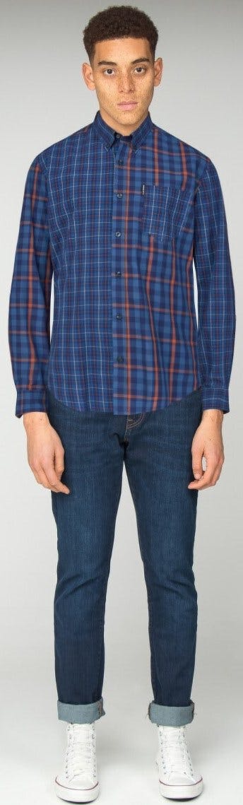 Product gallery image number 2 for product Long Sleeve Mixed Check Shirt - Men's
