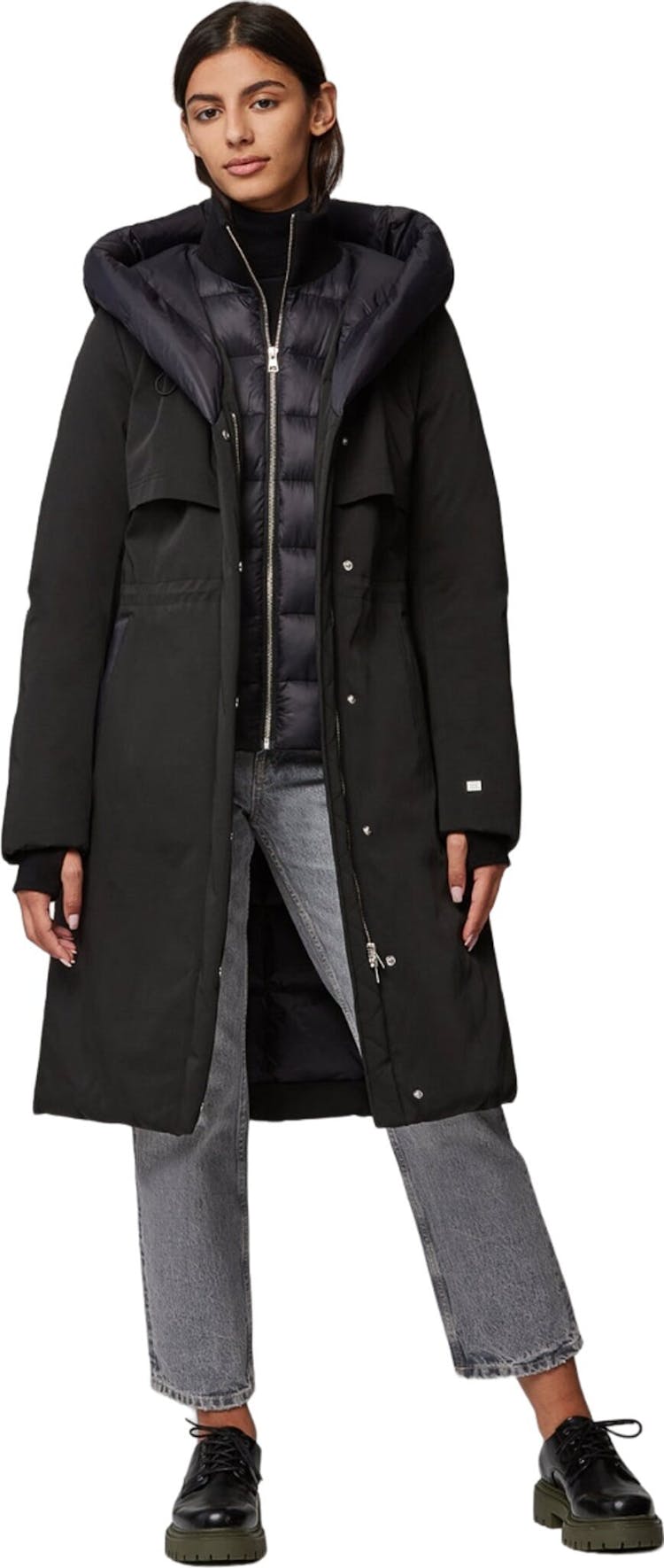 Product gallery image number 5 for product Samara-TD Semi-Fitted Classic Down Coat with Hood - Women's