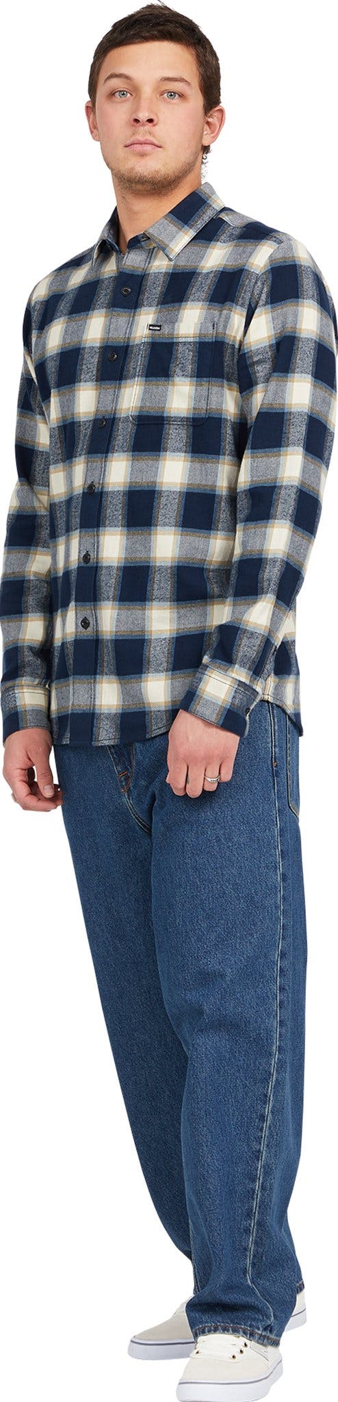 Product gallery image number 4 for product Caden Plaid Long Sleeve Flannel Shirt - Men's