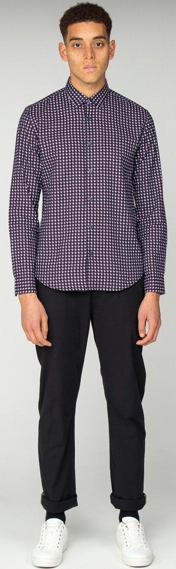 Product gallery image number 3 for product Long Sleeve Oxford Geo Shirt - Men's